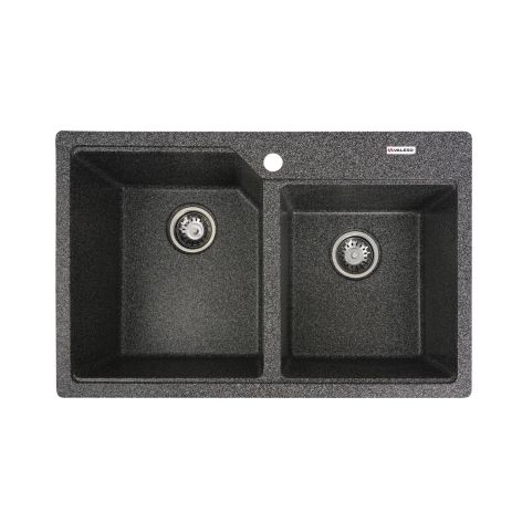 Кухонная гранитная мойка Valeso Harmony 7850, матовая, графит