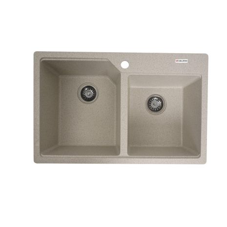 Кухонная гранитная мойка VALESO 7850 HARMONY, матовая, Топаз