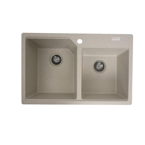 Кухонная гранитная мойка VALESO 7850 HARMONY, матовая, Топаз