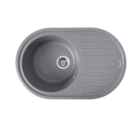 Кухонная гранитная мойка VALESO LIRA 7750 матовая Серый муссон