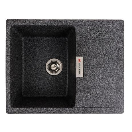 Кухонная гранитная мойка VALESO ZIRKONE 6250 матовая Графит