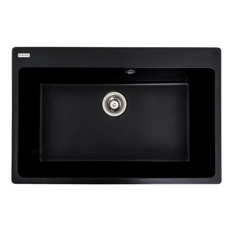 Черная гранитная мойка VALESO BOGEMA 7850 матовая для кухни