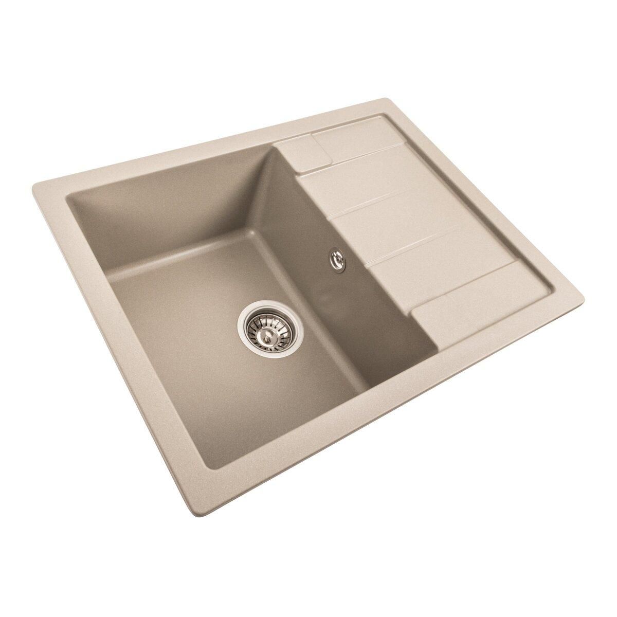 Гранитная кухонная мойка VALESO INTENSO 6550 матовая Титан Гранитная кухонная мойка VALESO INTENSO 6550 матовая Титан