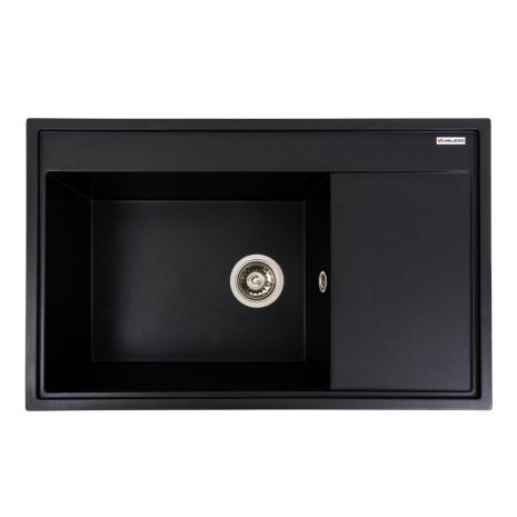 Кухонная гранитная мойка VALESO AZURIT 7950, матовая черная