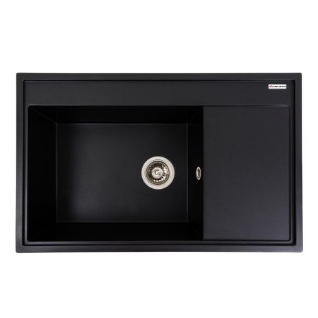 Кухонная гранитная мойка VALESO AZURIT 7950, матовая черная