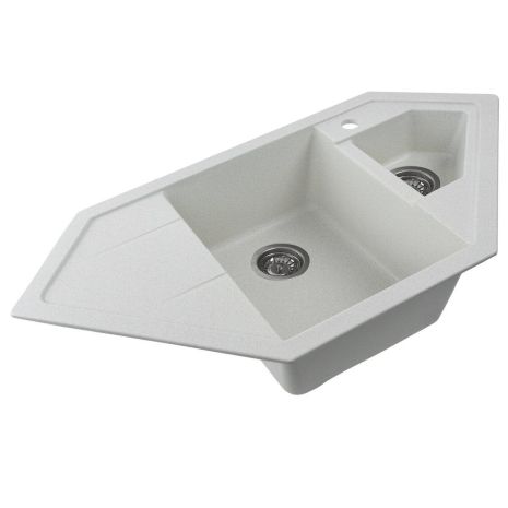 Гранитная кухонная мойка VALESO 9950 PANDORA матовая Белая в крапинку