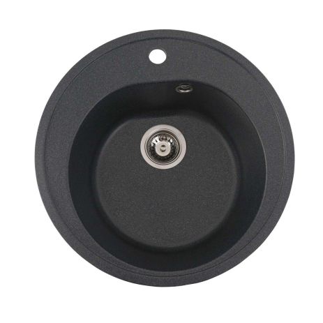Матовая гранитная мойка для кухни VALESO LUNA 510 Антрацит