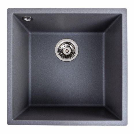 Гранитная кухонная мойка VALESO RUBA 4040 матовая Серый муссон