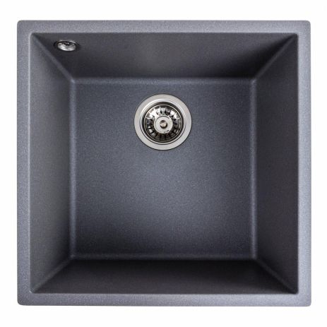 Гранитная кухонная мойка VALESO RUBA 4040 матовая Серый муссон