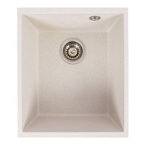 Гранитная кухонная мойка 3744 ROXY VALESO белая с крапинками