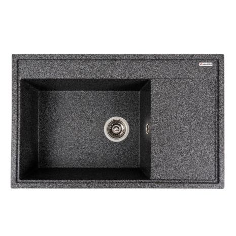 Гранитная кухонная мойка VALESO AZURIT 7950 матовая Графит