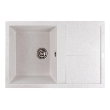 Кухонная мойка из гранита VALESO SELENA 7950 - матовая белая с точками