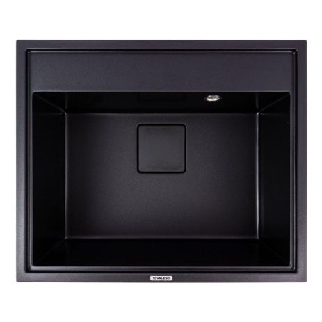 Черная матовая гранитная кухонная мойка VALESO SHERLIT 6050 Черная матовая гранитная кухонная мойка VALESO SHERLIT 6050