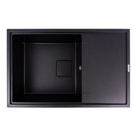 Кухонная гранитная мойка VALESO GALANS 7850 матовая, Черный металлик