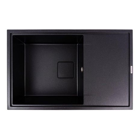 Кухонная гранитная мойка VALESO GALANS 7850 матовая, Черный металлик