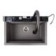 Кухонная гранитная мойка VALESO IRENA 6846, матовая, Серый Мусон Кухонная гранитная мойка VALESO IRENA 6846, матовая, Серый Мусон
