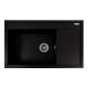 Кухонная гранитная мойка VALESO AZURIT 7950, матовая, цвет черный металлик