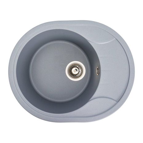 Гранитная кухонная мойка VALESO ONYX 5847, матовая, Серый металлик