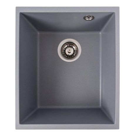 Гранитная кухонная мойка VALESO ROXY 3744, Матовый серый металлик