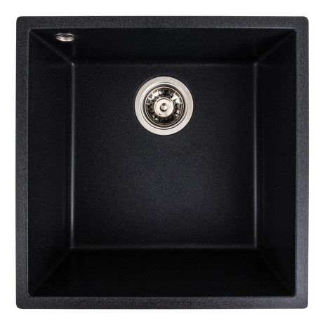Гранитная кухонная мойка VALESO 4040 RUBA матовая, карбон