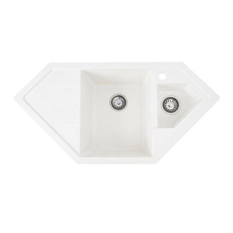 Гранітна кухонна мийка VALESO 9950 PANDORA матова, білосніжна