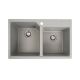 Кухонная гранитная мойка VALESO HARMONY 7850 серый металлик, матовая