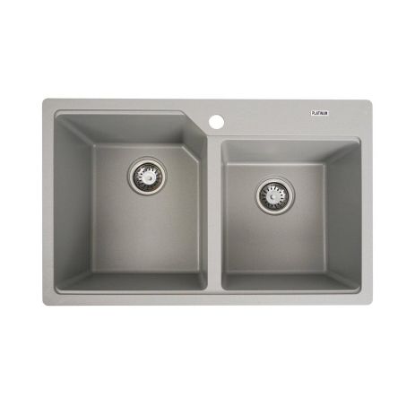 Кухонная гранитная мойка VALESO HARMONY 7850 серый металлик, матовая