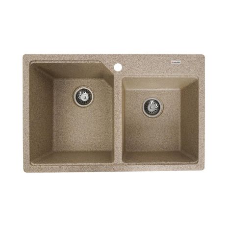 Гранитная кухонная мойка VALESO 7850 HARMONY матовая Карамель Гранитная кухонная мойка VALESO 7850 HARMONY матовая Карамель