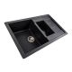 Кухонная гранитная мойка VALESO TOSKANA 7850W с матовым покрытием Карбон