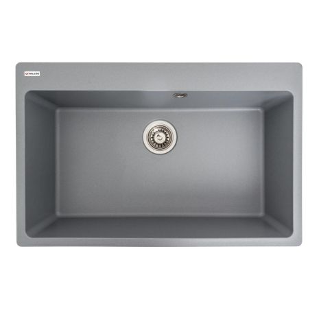 Кухонная гранитная мойка VALESO 7850 Bogema матовая (серый металлик)