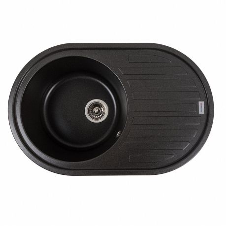 Гранитная кухонная мойка VALESO LIRA 7750 матовая Морион