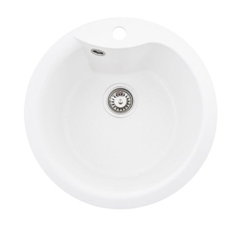 VALESO TURAS матова білосніжна гранітна мийка для кухні 480