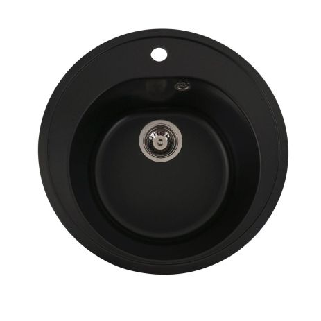 VALESO LUNA 510 Черная матовая гранитная кухонная мойка VALESO LUNA 510 Черная матовая гранитная кухонная мойка