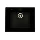 Гранитная кухонная мойка VALESO OASIS 5444, матовый чёрный металлик
