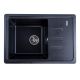 Гранитная кухонная мойка VALESO LIANA 6243 матовая Черный металлик