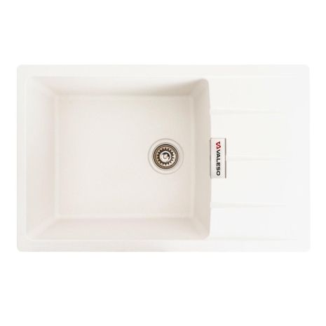 Гранітна кухонна мийка VALESO ROMA 7850 матова, білосніжна