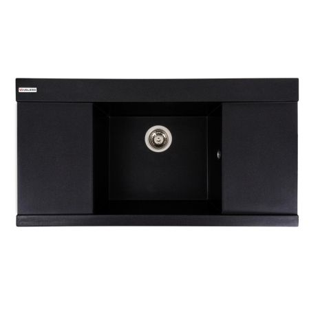 Кухонная гранитная мойка VALESO 9651 ATLAS матовый черный металлик