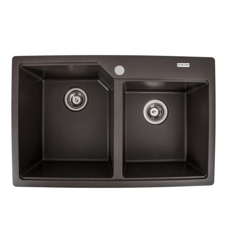 Темная гранитная мойка для кухни VALESO HARMONY 7850 матовая Темная гранитная мойка для кухни VALESO HARMONY 7850 матовая