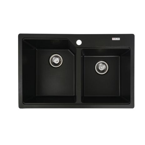 Кухонная гранитная мойка VALESO HARMONY 7850 матовая Черная