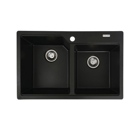 Кухонная гранитная мойка VALESO HARMONY 7850 матовая Черная