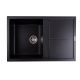 Черная матовая гранитная кухонная мойка VALESO SELENA 7950