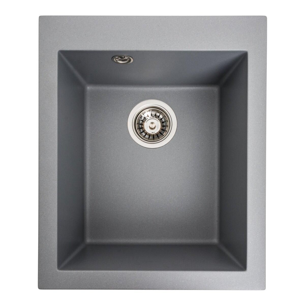 Гранітна мийка для кухні VALESO SOKIL 4150 матова Сірий металік Гранітна мийка для кухні VALESO SOKIL 4150 матова Сірий металік