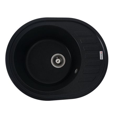 Кухонная гранитная мойка VALESO SOUL 6250 Черный металлик матовая