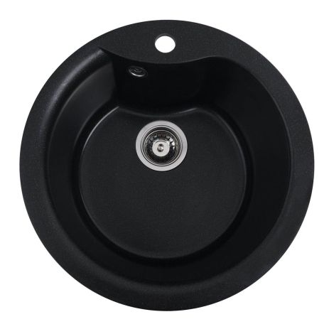 Кухонная мойка из гранита VALESO TURAS 480 матовая Черный металлик