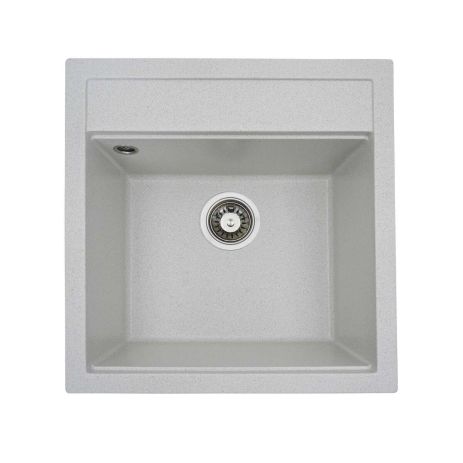 Кухонная гранитная мойка VALESO, модель FIESTA 5149, матовая, Белая в точку