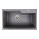 Гранитная кухонная мойка VALESO NIKA 7545, матовая Серый муссон