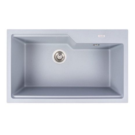 Кухонная гранитная мойка VALESO NIKA 7545 матовая Серый металлик