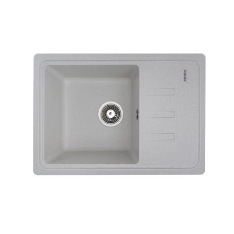 Матовая белая гранитная кухонная мойка VALESO LIANA 6243 с пятнами