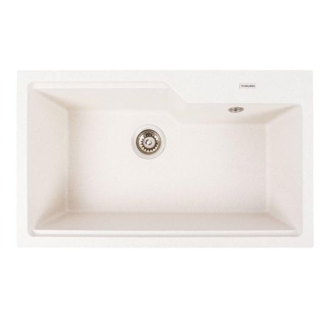 Гранитная кухонная мойка VALESO NIKA 7545 матовая Белая в точку