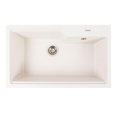 Гранитная кухонная мойка VALESO NIKA 7545 матовая Белая в точку